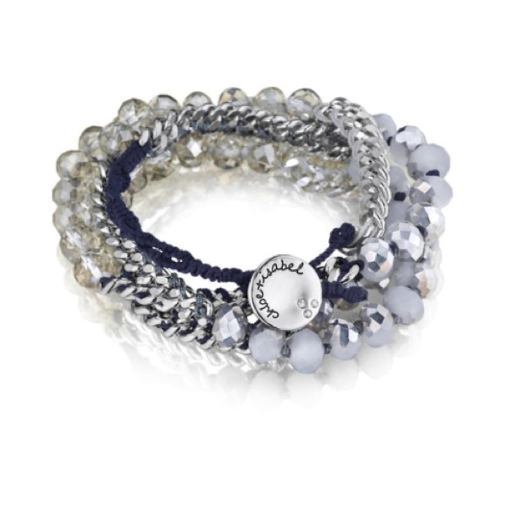 Chloe + Isabel Bead Chain Multi Wrap Bracelet Blue